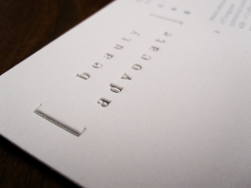 close up of the name card