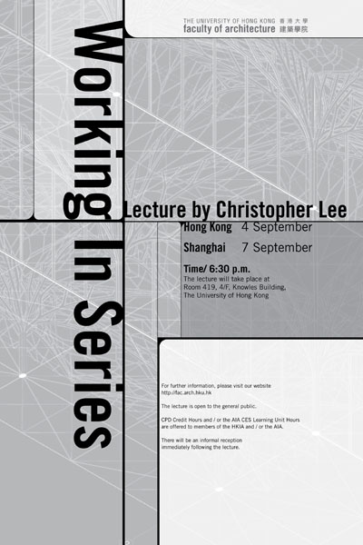 Working in Series Lecture / 2009 / poster
